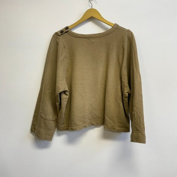 Madewell Shoulder Button Elbow Patch Top - Picture 9 of 15